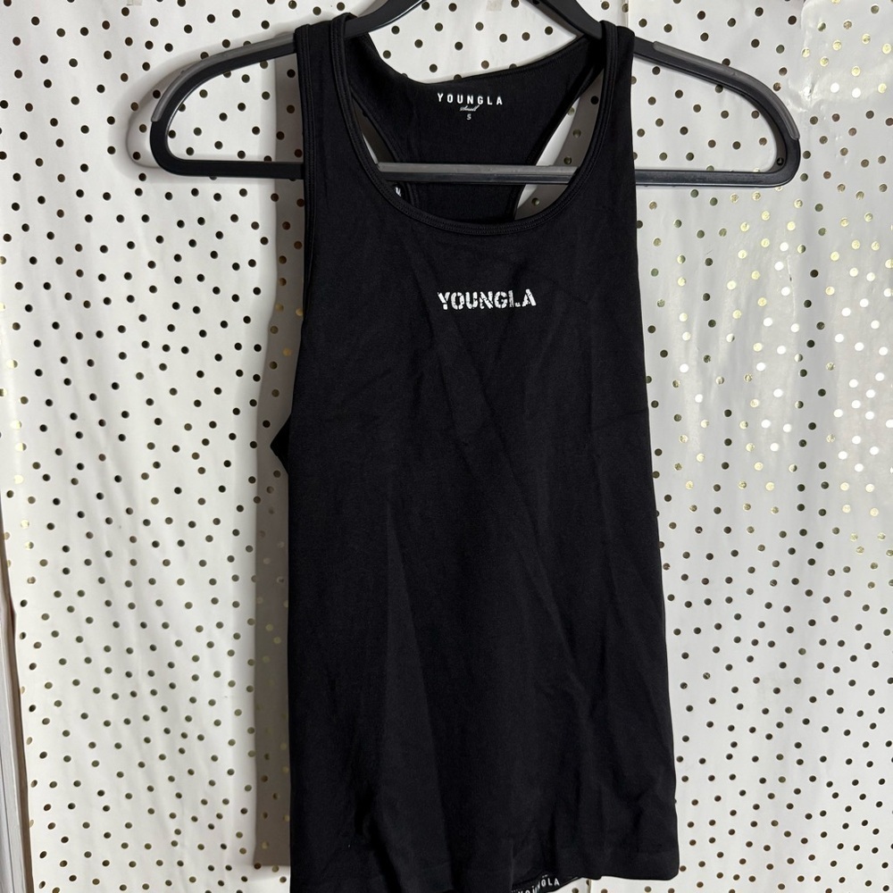 YoungLA Black Sleeveless Tank Top Athletic Style